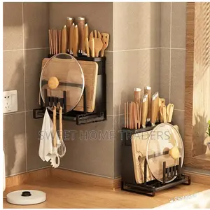 Knife Rack Wall Hanging Kitchen and Pot Lid Storage Rack.
