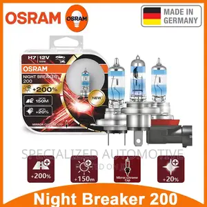 Osram Night Breaker 200 Car Headlight Bulbs H4 H7 H11 Bright