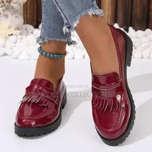 Double Sole Wet Look Brogues