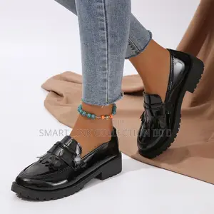 Double Sole Wet Look Brogues