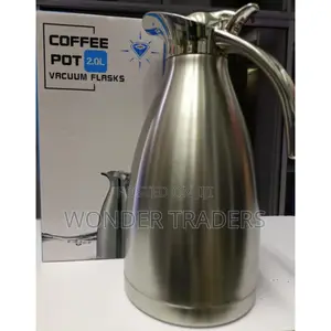 2 Litre Coffee Peacock Thermal Vacuum Flask.