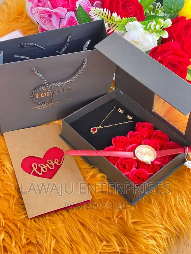 Red Strap Watch Gift Package