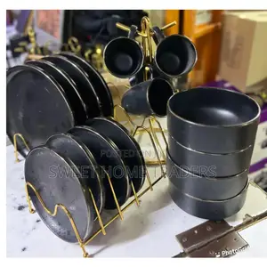Classy Black 16 PCS Kitchen Dining Dinner Set Black 16 PCS
