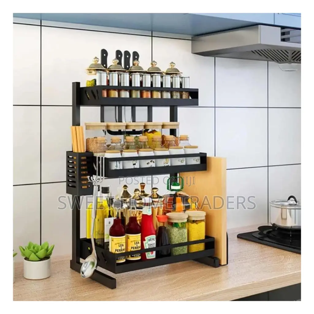 Spice Rack 3 Layer Advanced Mettalic Black
