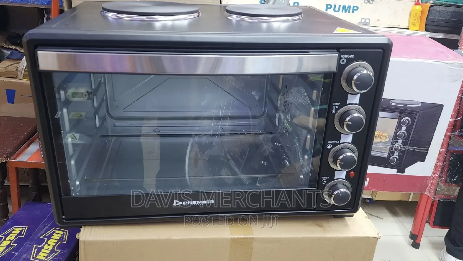 Electric Oven With Double Top Hot Plates