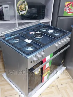 Von Hotpoint Cooker 5 Gas, Wide Oven - VAC9FH50WX Silver