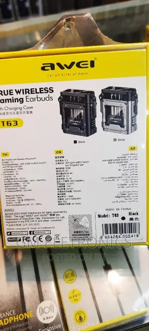Awei T63 Wireless Earbuds.