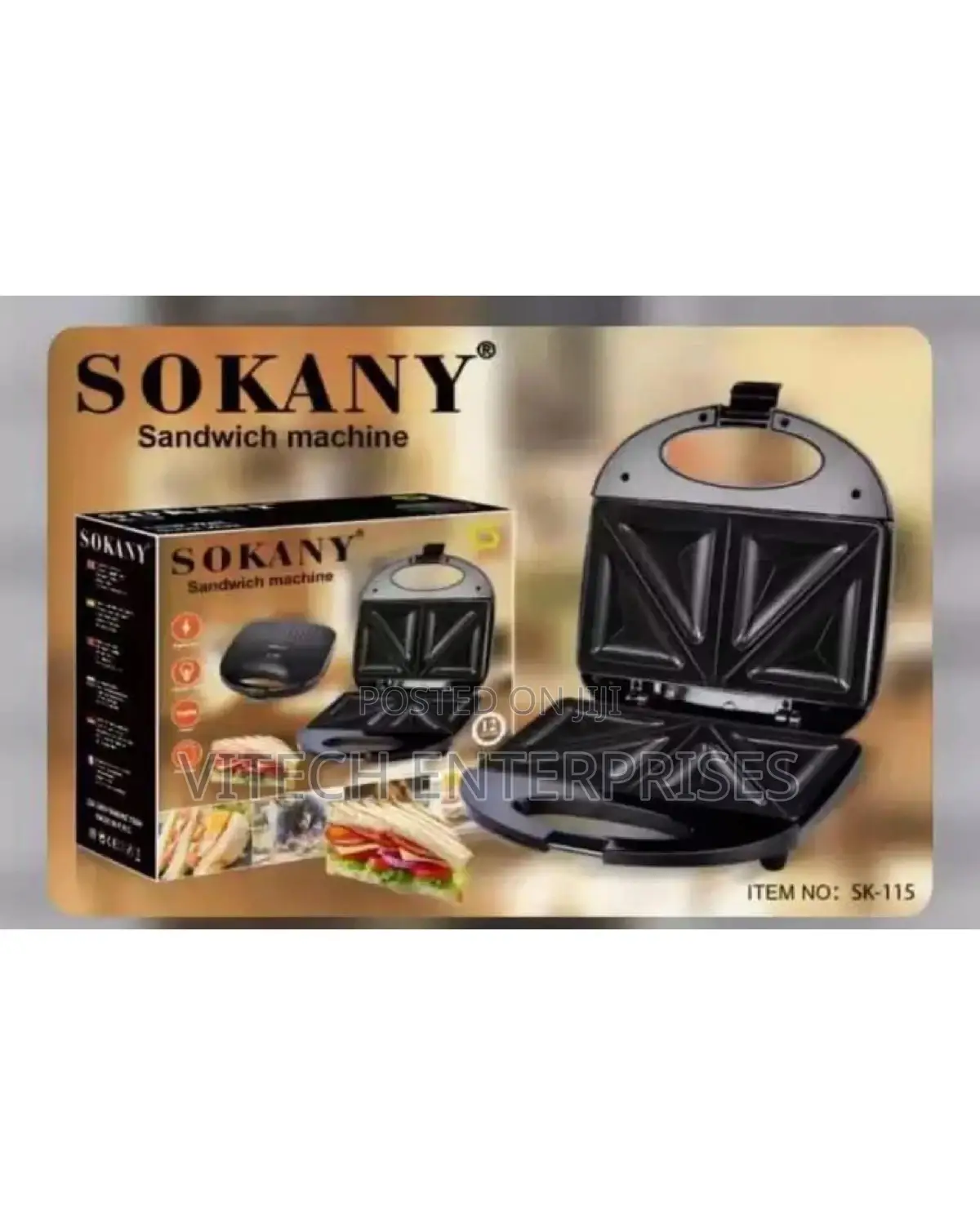 Sokany 3 In1 Sandwich Maker, Waffle Grill