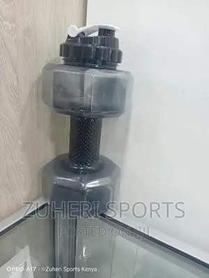 Water Bottle Hexagon Dumbbell Shaped Hydration and Exercise