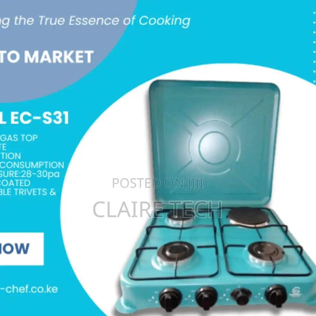 Blue Eurochef 3+1 Table Top Gas Cooker
