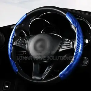 2 Halves Steering Wheel Cover 38cm 15inch Carbon Fiber