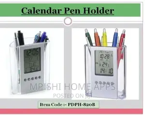 Digital Clock Pen Holder