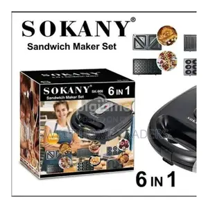 Sokany 750W 6 In1 Sandwich Maker With Grill,