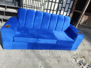 Blue Three Seater Sofa