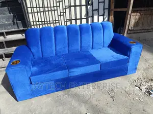 Blue Three Seater Sofa