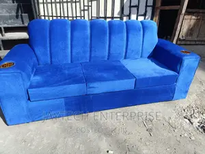 Blue Three Seater Sofa