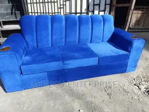 Blue Three Seater Sofa
