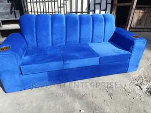 Blue Three Seater Sofa