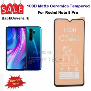 Redmi Note 8 Pro / Note8 Pro Matte Ceramics Tempered Glass /