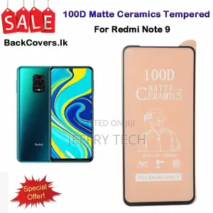 Redmi Note 9 Matte Ceramics Tempered Glass / Screen Protecto