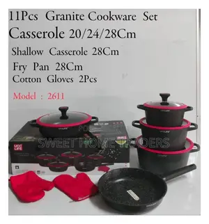 11 PCS Ucc Granite Cookware Set, Ucc