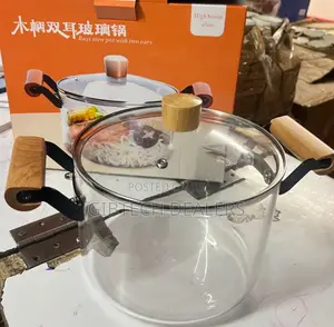 4.5ltrs Glass Borosilicate Cooking Pot Available