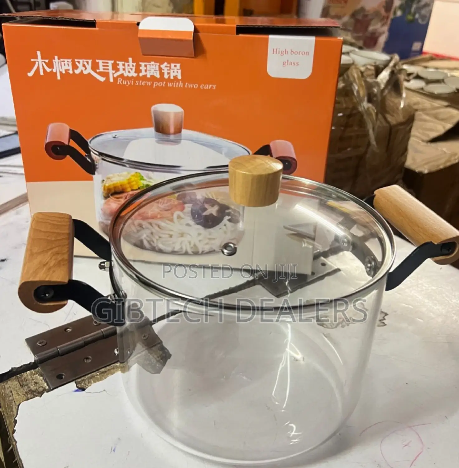 Quality Glass Borosilicate Cooking Pot 4.5ltrs