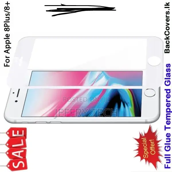 iPhone 7 Plus / 8 Plus Tempered Glass Screen Protector White