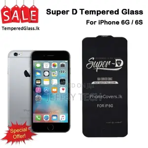 iPhone 6 / 6S / 6G Super D Tempered Glass – Black