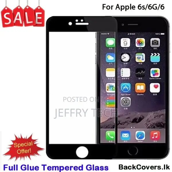 iPhone 6G / 6s Tempered Glass / Screen Protector – Black
