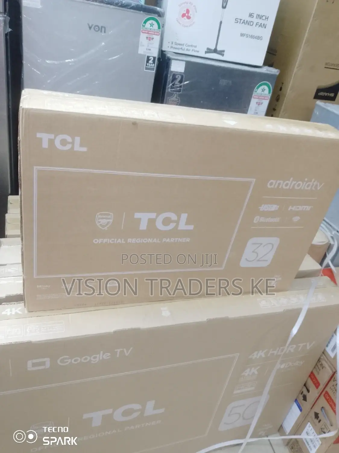 TCL 32 Inches Smart Android Frameless Tv Full Hd