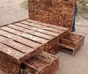 "Rustic Elegance: Beds With Timeless Charm and Deep Drawers"