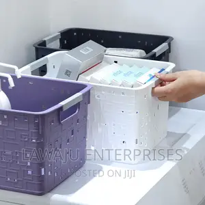 Large Purple Plastic Storage Basket