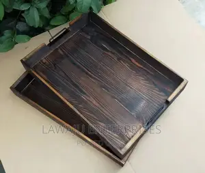 Brown Fir Wood Serving Tray