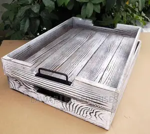 Grey Fir Wood Serving Tray
