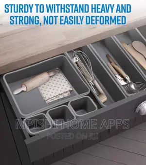 8 in 1 Drawer Organizer Colours Black, White