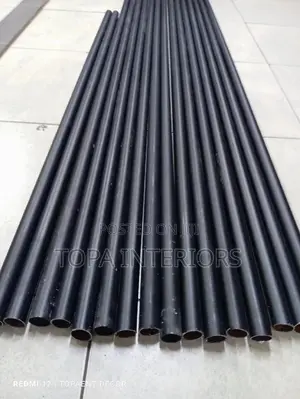 Black Locally Fabricated Powder Coated Curtain Rod Poles Per Metre