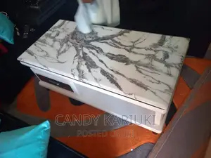 Pure Marble Coffee Table With Drawers on Both Sides