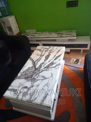 Matching Pure Marble Tv Stand and Coffee Table