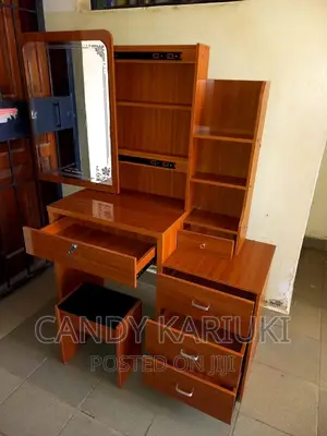 Brown Sliding Mirror Dresser