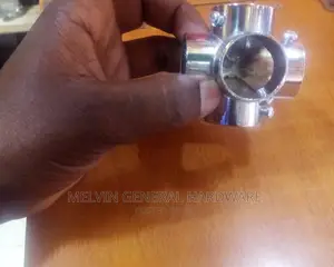 Chrome Pipe 5 Way Tee Junction1"