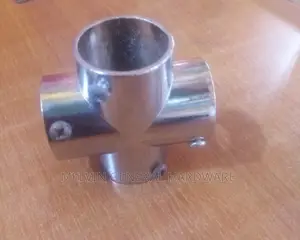 Chrome Pipe Cross Tee 1"