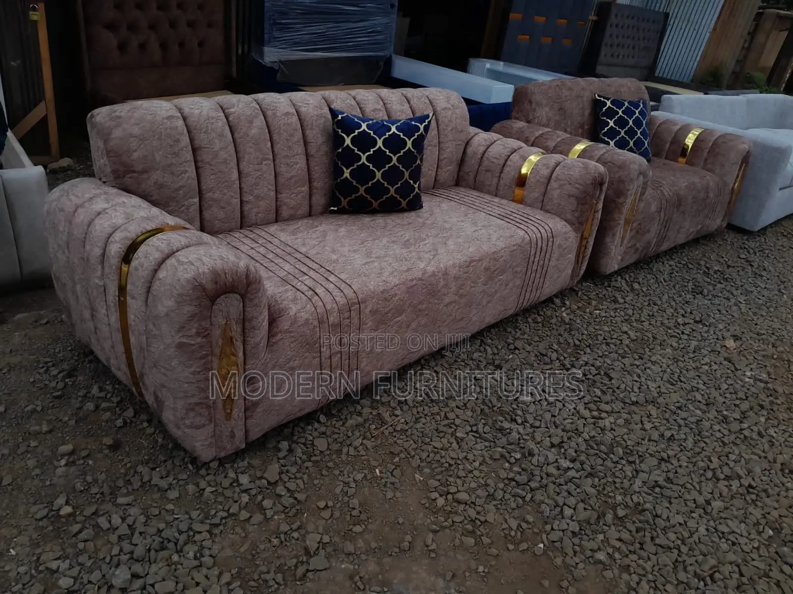 Nestor Brown 5 Seater Sofa/5 Seater Sofa