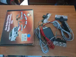Car Grill Lights 4 Pieces Set Red Blue - Vip Strobe Light