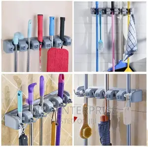 Wall Mounted Holder Tidy Organizer With 5 Position 6 Hooks