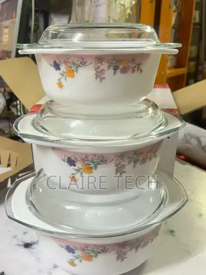 White Glass Casserole ,25.9cm,22,20cm
