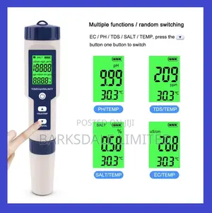 5 in 1 TDS Ec Ph Salinity Temp Water Quality Tester Meter