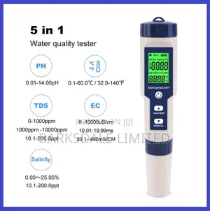 5 in 1 TDS Ec Ph Salinity Temp Water Quality Tester Meter