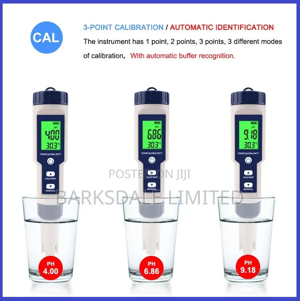 5 in 1 TDS Ec Ph Salinity Temp Water Quality Tester Meter