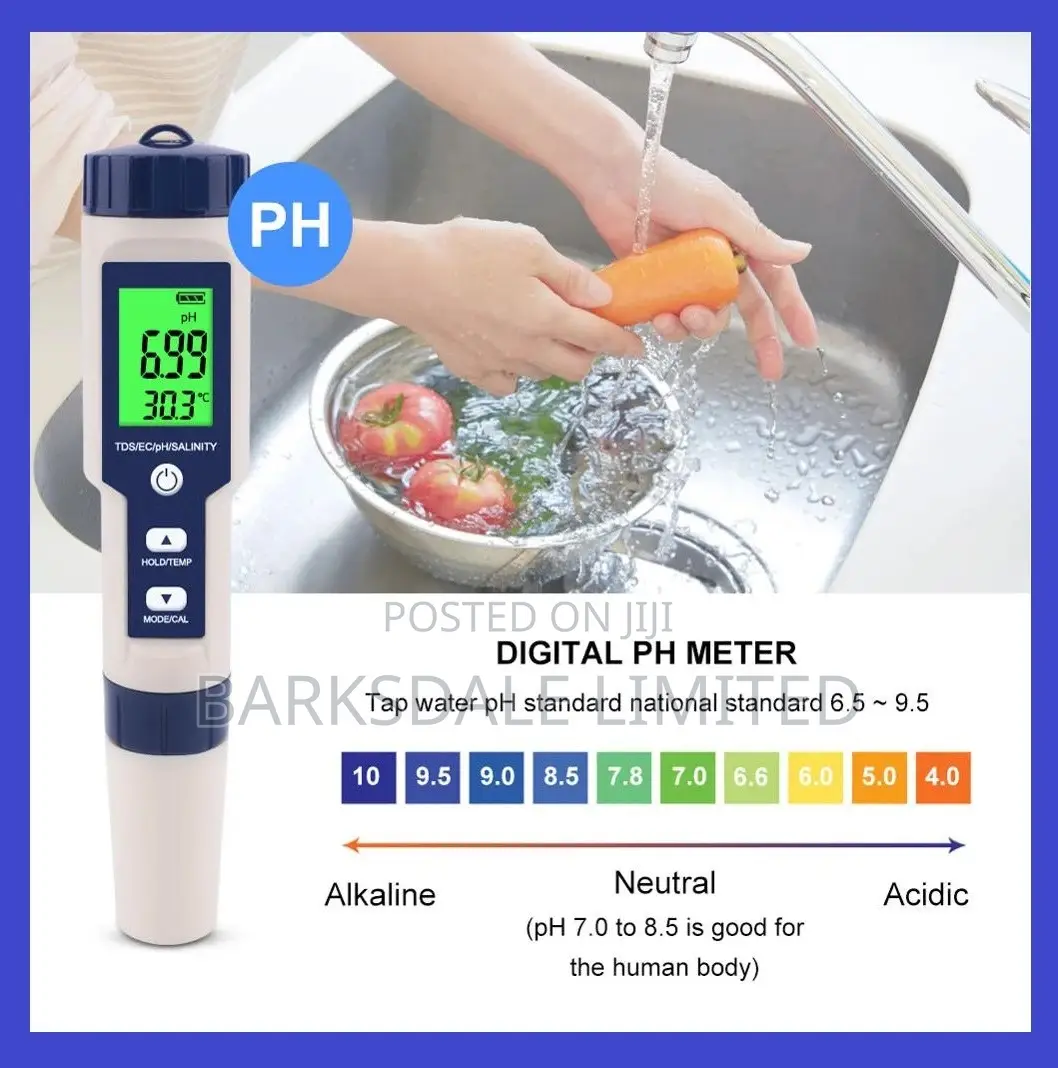 5 in 1 TDS Ec Ph Salinity Temp Water Quality Tester Meter